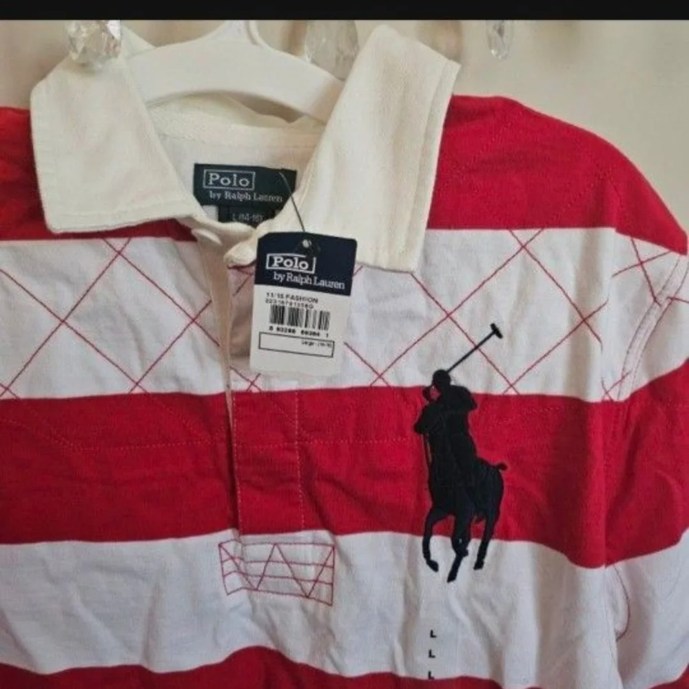 Polo Ralph Lauren Red and White Striped Shirt